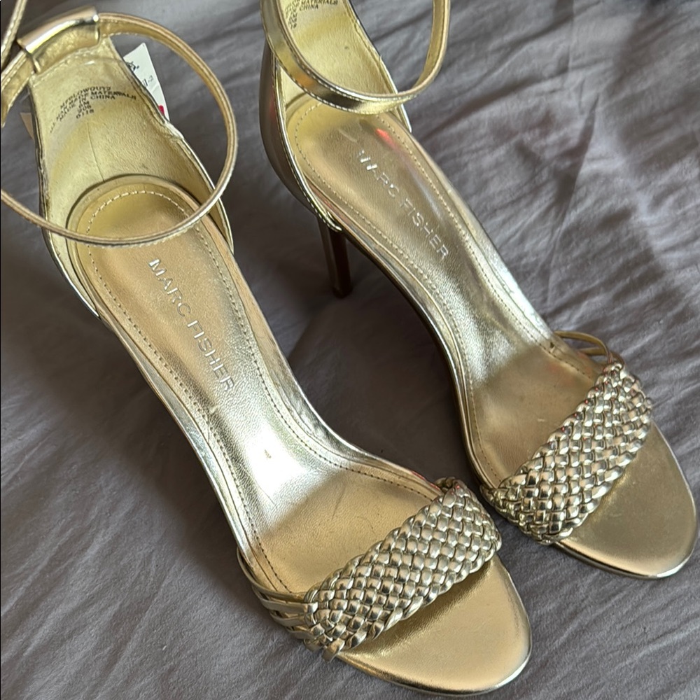 Marc Fisher Gold Women's Heeled Sandals